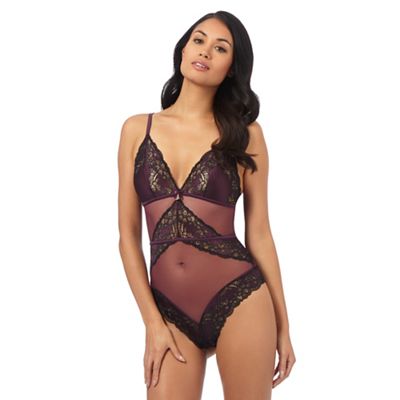 B by Ted Baker Dark purple lace detail body